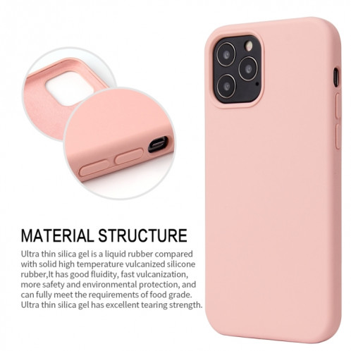 Étui de protection des chocs en silicone liquide de couleur solide pour iPhone 13 Pro (rouge corail) SH603I1973-07