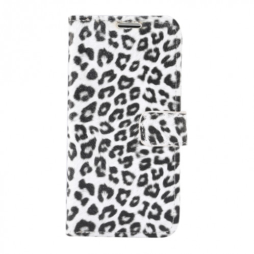 Motif léopard Horizontal Flip PC + Coque en cuir PU avec porte-carte et portefeuille pour iPhone 13 PRO (Blanc) SH603C144-08