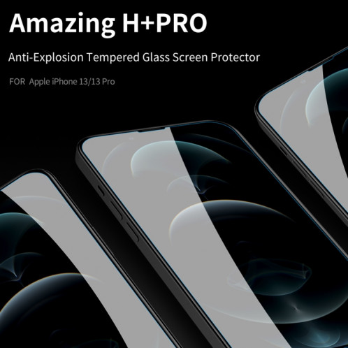 Nillkin H + Pro 0.2mm 9h 2.5d Film de verre trempé anti-explosion pour iPhone 13/13 Pro SN30021107-08