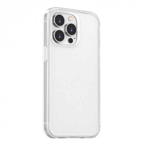 Sentez la peau dépoli PC + TPU Case antichoc avec bouton de couleur pour iPhone 13 Pro (Blanc) SH203A878-07