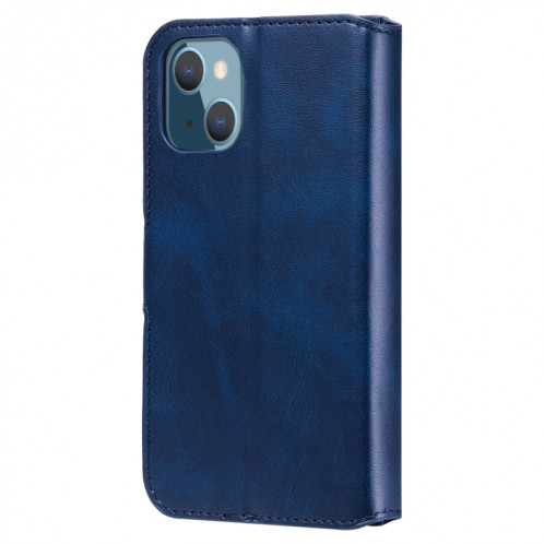 Texture de mollet classique PU + TPU Horizontal Flip Cuir Coating avec porte-cartes et portefeuille pour iPhone 13 mini (bleu) SH601A1371-07