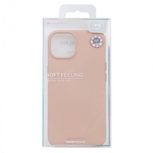 Soft Soft Soft Liquide TPU Étui souple pour iPhone 13 (rose pâle) SG902F361-07