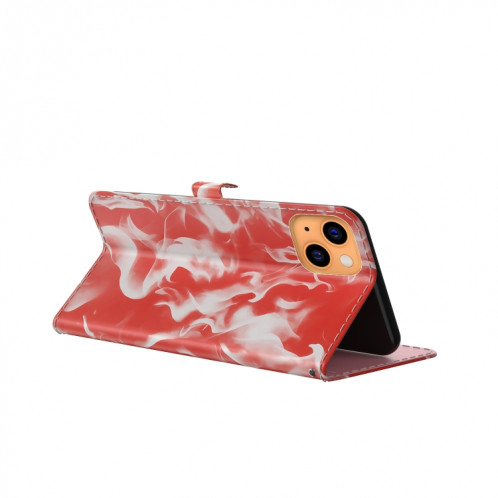 Modèle de brouillard nuage Horizontal Flip Cuir Coating avec support et portefeuille et portefeuille pour iPhone 13 (rouge) SH102F1420-06