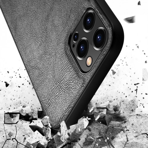 Étui de protection en cuir TPU + Sulada Shockproof pour iPhone 13 (Noir) SS702A603-07
