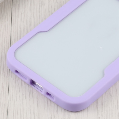 Acrylique + TPU 360 degrés Couverture complète Cas de protection antichoc pour iPhone 13 Pro (violet) SH003D377-06