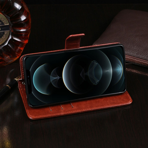 Edewei Crazy Horse Texture Horizontal Flip Cuir Case avec porte-cartes et portefeuille pour iPhone 13 Pro (Blanc) SI803H1534-07
