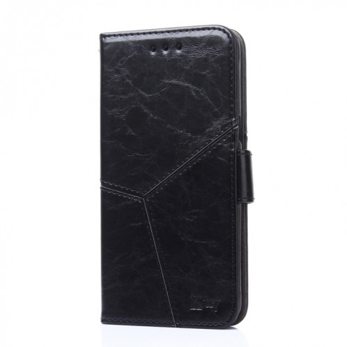 Couture géométrique Horizontal Flip TPU + PU Coque en cuir avec porte-carte Slots & Portefeuille pour iPhone 13 Pro (Noir) SH103A661-07