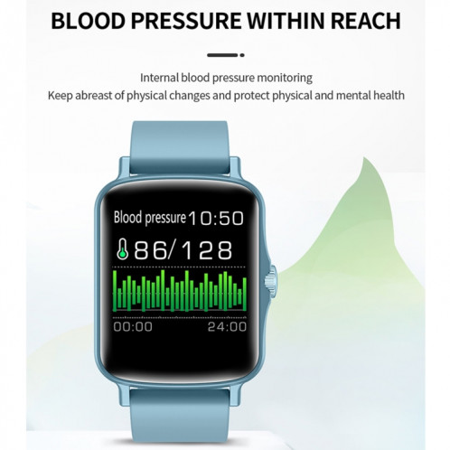 Ptone 1,44 pouces HD Touch Small Smart Watch Smart Watch, surveillance du sommeil / surveillance de la fréquence cardiaque / surveillance de la pression artérielle (rose) SH701A1165-09