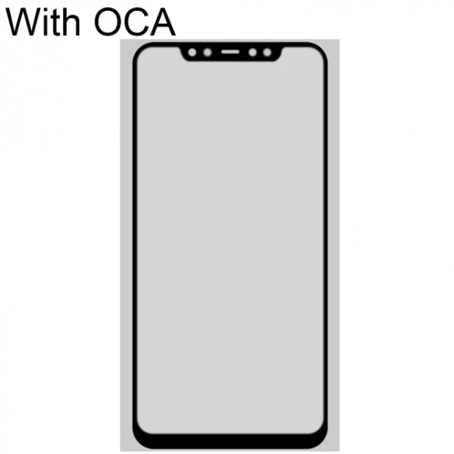 Lentille en verre extérieur à l'écran avant avec adhésif optiquement clair OCA pour Xiaomi MI 8 SH8920822-07