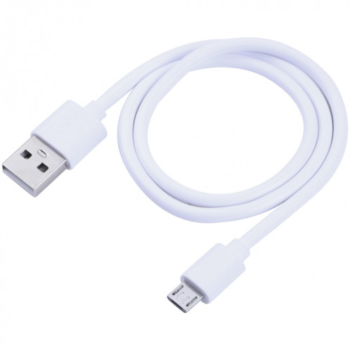 Câble de chargement de noyau de cuivre USB à micro USB, longueur de câble: 1m (blanc) SH103B1158-07