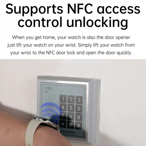 IWO8 1,82 pouces HD Screen Smart Watch, prise en charge de la fonction Bluetooth Call / NFC (marron) SH801C1617-08