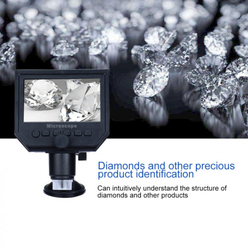 G600 600X 3.6MP Microscope numérique portable à écran LCD HD de 4,3 pouces, prise: prise UE SH2801805-09