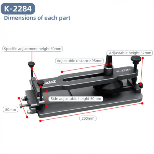 Kaisi K-2284 Fixation universelle de séparateur d'écran LCD non chauffé SH54261857-08