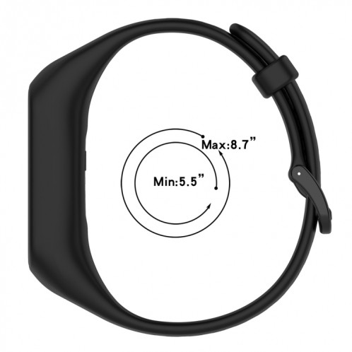 Pour Keep Band B2 Bracelet de montre en silicone intégré de couleur unie (noir) SH301C237-09