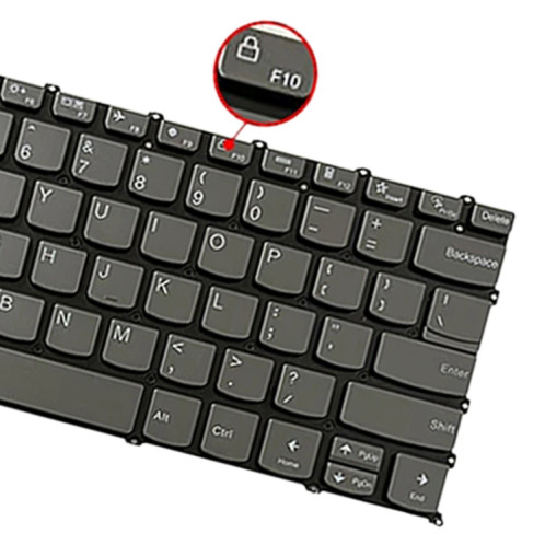 Pour Lenovo IdeaPad 5 US Version Clavier rétroéclairé pour ordinateur portable, touche F10 avec icône de verrouillage (gris) SH901B66-05