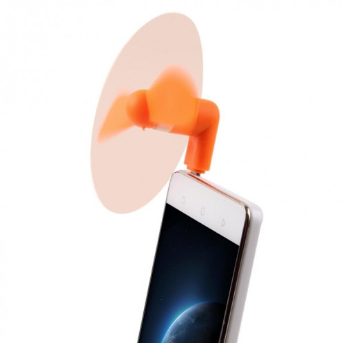 Mode USB 3.1 Type-C Mini ventilateur avec deux feuilles, pour téléphone portable avec fonction OTG (Orange) SM600E1486-011
