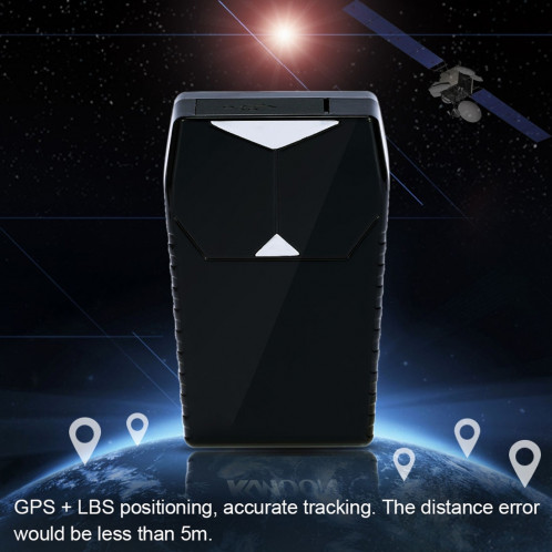 GSM GPRS GPS Positionnement Tracker Positionnement en temps réel SMS APP Tracking Surveillance des alarmes sonores pour iOS Android (Noir) SG516B1426-010