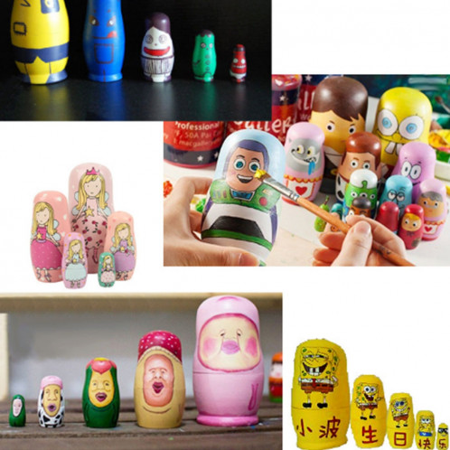 25pcs (5 sets) bricolage créatif bricolage blanc russe cinq couches de poupées SH6278259-06