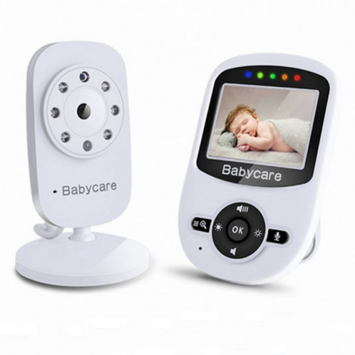 BM-SM24 Moniteur pour bébé avec caméra de surveillance sans fil à affichage à cristaux liquides de 2,4 pouces à cristaux liquides et 2,4 GHz avec vision nocturne à 8 infrarouge à LED SH132W518-013