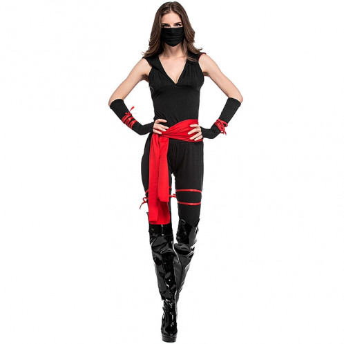 Costume de Pirate Costume de Pirate Halloween femme guerrière Jeu de rôle Costumes en tissu Cosplay noir, M, Poitrine: 74-90cm, Tour de taille: 60-74cm, SH35511379-04