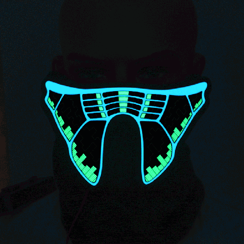 FG-MA-013 masque de cosplay masque de commande vocale LED masque de lumière froide Halloween SH43841495-011