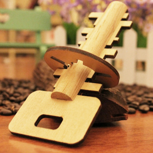 Jouets éducatifs en bois démontables de puzzle pour la clé de déverrouillage de serrure de jouet d'intelligence d'enfants SH45851928-03