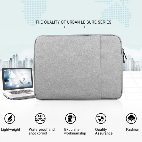 Emballage intérieur portable universel Business Laptop Tablet Sac, 15,6 pouces et ci-dessous Macbook, Samsung, Lenovo, Sony, Dell Alienware, CHUWI, ASUS, HP (Gris) SE137H341-013