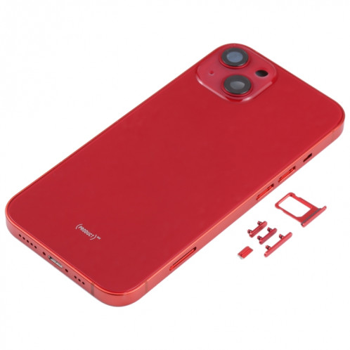 Couvercle de boîtier arrière avec plateau de carte SIM et lentille de caméra pour iPhone 13 (rouge) SH31RL1512-06