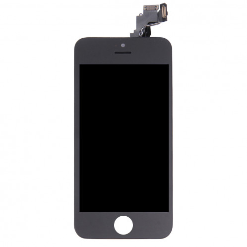 iPartsBuy 4 en 1 pour iPhone 5C (caméra frontale + LCD + cadre + pavé tactile) Assembleur de numériseur (noir) SI001B443-08