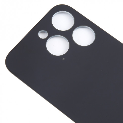 Pour iPhone 15 Pro Remplacement facile Grand trou de caméra Couvercle de batterie arrière en verre (noir) SH44BL1483-07