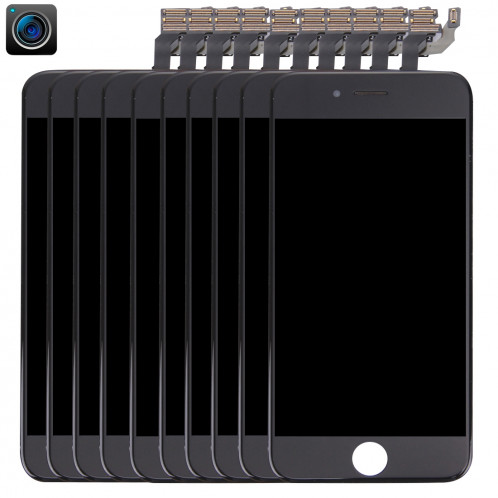 10 PCS iPartsAcheter 4 en 1 pour iPhone 6 (Caméra avant + LCD + Cadre + Touch Pad) Digitizer Assemblée (Noir) S193BT256-09