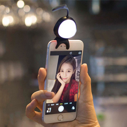 Pour Smart Phone Self Light avec crochet, Pour iPhone, Galaxy, Huawei, Xiaomi, LG, HTC et autres téléphones intelligents (Noir) SH114B743-07