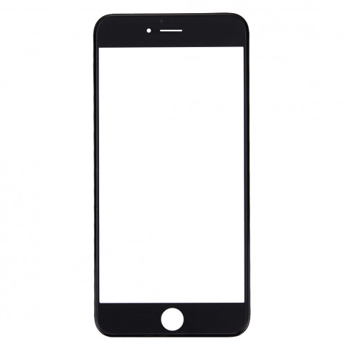 iPartsBuy pour l'écran avant de l'iPhone 6s en verre extérieur avec le cadre avant d'écran d'affichage à cristaux liquides et l'adhésif optiquement clair d'OCA (noir) SI500B758-06