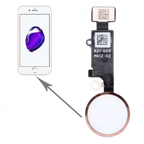 Bouton principal pour iPhone 7, identification d'empreinte digitale non prise en charge (or rose) SH29RG1073-05