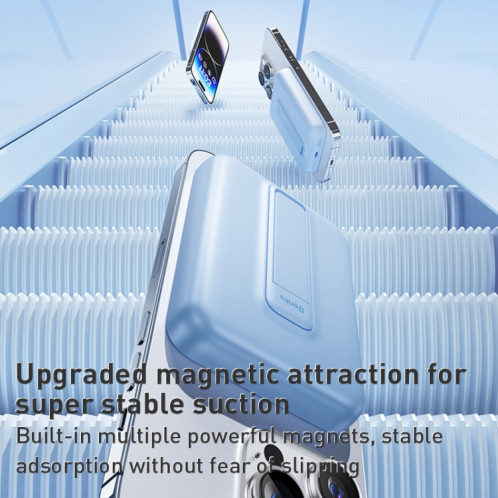 Benks MP09 6000mAh 5W Mini Banque d'alimentation magnétique Magsafe avec support (Bleu) SB380L1422-011