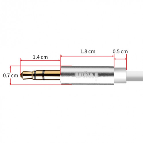Ivon CA55 3,5 mm mâle au câble audio audio mâle, longueur de câble: 1m (blanc) SI410W1771-08