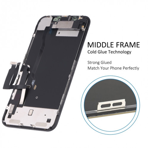 Écran LCD d'origine pour iPhone XR Digitizer Full Assembly avec câble flexible pour haut-parleur SH0172153-07