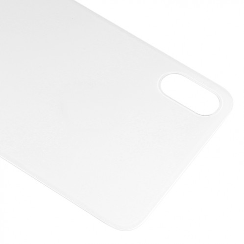 Couvercle de batterie arrière en verre avec gros trou de caméra de remplacement facile avec adhésif pour iPhone XS (blanc) SH36WL130-06