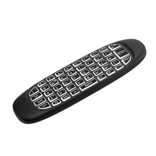 C120 rétro-éclairage Air Mouse 2.4GHz clavier sans fil 3D Gyroscope Sense Android télécommande pour PC, Android TV Box / Smart TV, dispositifs de jeu SC301264-05