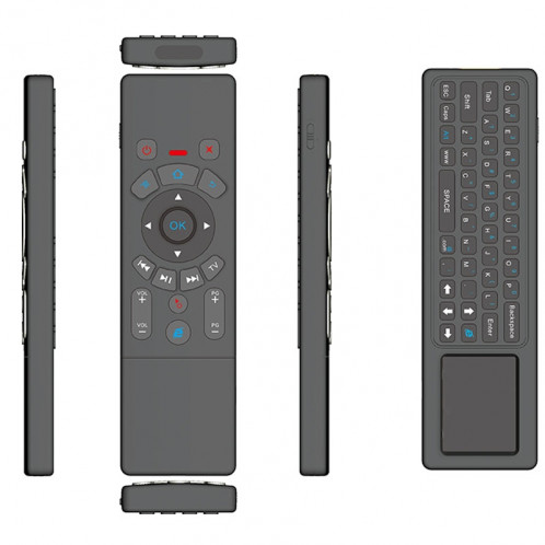 T6 Air Mouse 2.4GHz clavier sans fil à distance avec Touchpad & IR apprentissage pour PC, Android TV Box / Smart TV, appareils multimédia ST30141549-012