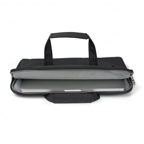 Portable Un sac à bandoulière portable Zipper épaule, pour 11,6 pouces et ci-dessous Macbook, Samsung, Lenovo, Sony, DELL Alienware, CHUWI, ASUS, HP (Noir) SP401B1488-06