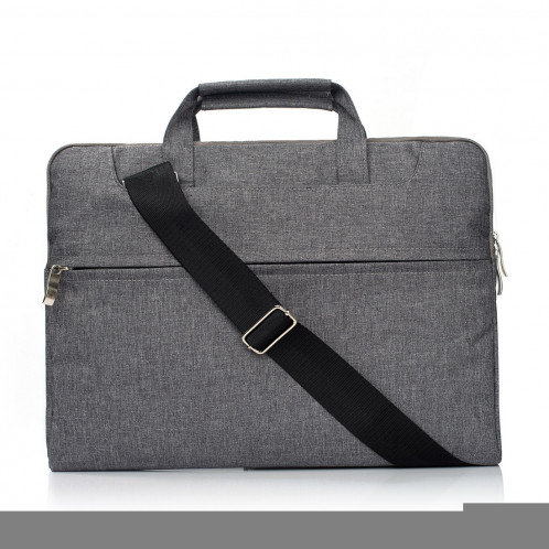 Portable Un sac à bandoulière portable Zipper épaule, pour 13,3 pouces et ci-dessous Macbook, Samsung, Lenovo, Sony, DELL Alienware, CHUWI, ASUS, HP (gris) SP503H573-06