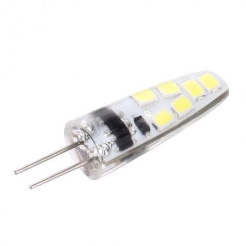 Ampoule de maïs G4 2W 180LM, 12 LED SMD 2835 Silicone, DC 12V, petite taille: 4.1x1x1cm (lumière blanche) SH94WL77-07