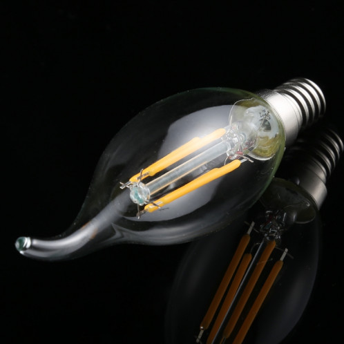 C35 E14 4W Dimmable Blanc Chaud Ampoule LED Filament, 4 LEDs 300 LM Rétro Éclairage Économie d'énergie pour Halls, AC 220V SH35WW283-08