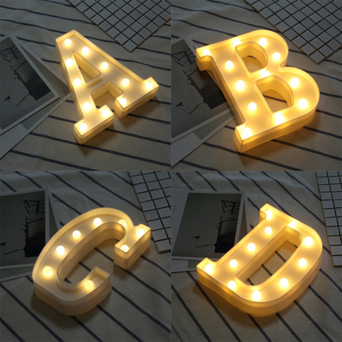 Lumière anglaise décorative de forme de lettre de l'alphabet M, lumière sèche chaude de vacances accrochante debout blanche de batterie sèche de LED SH216M1877-011