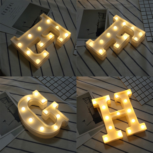 Alphabet anglais lettre G forme lumière décorative, batterie sèche sèche à chaud SH216G643-011