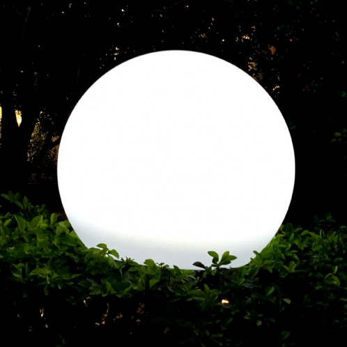 LEH-42321 40cm boule ronde lampe solaire d'énergie, jardin flottant changeant la lumière colorée de LED avec 2.8W panneau solaire monocristallin de silicium (blanc) SH712W1726-08