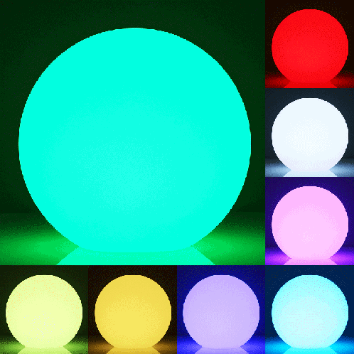 Esmartlive ES-BALL 30cm lumière colorée LED Ball Light avec télécommande, IP68 imperméable à l'eau LED décorative (blanc) SH732W1642-09