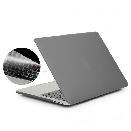 ENKAY Hat-Prince 2 en 1 Coque de protection en plastique dur givré + Version Europe Ultra-mince TPU Clavier Protecteur pour 2016 MacBook Pro 13,3 pouces sans barre tactile (A1708) (Gris) SE602H1417-012