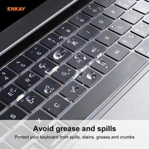 ENKAY TPU Housse de protection pour clavier pour MacBook Pro 13,3 pouces avec Touch Bar (2016) et Pro 15,4 pouces (2016) avec Touch Bar, version US SE78161662-08